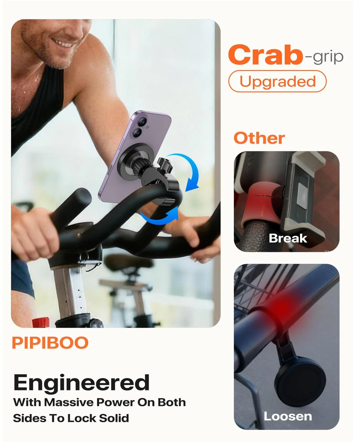 Magnetic Phone Holder Clamp Mount for Universal Use (24N55 Magnet)