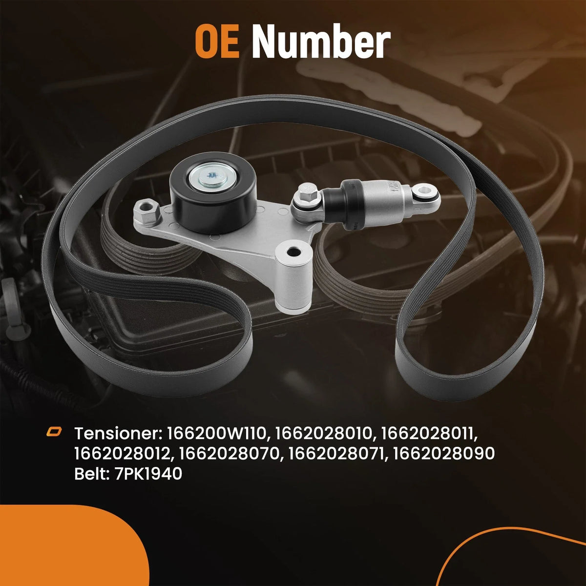 Belt Tensioner Kit for Toyota RAV4 Camry 2.4L (2001–2005) 1662028090