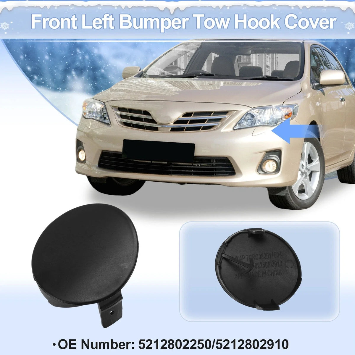 Tow Hook Cover Cap for Toyota Highlander (2008–2010) No. 521280E030