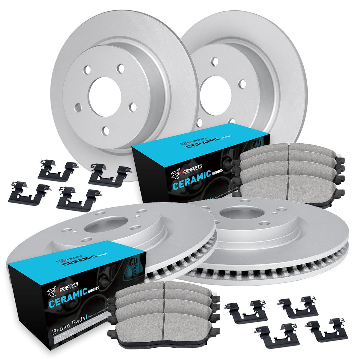 Set of 4 Brake Disc and Pad Kits for Acura TLX