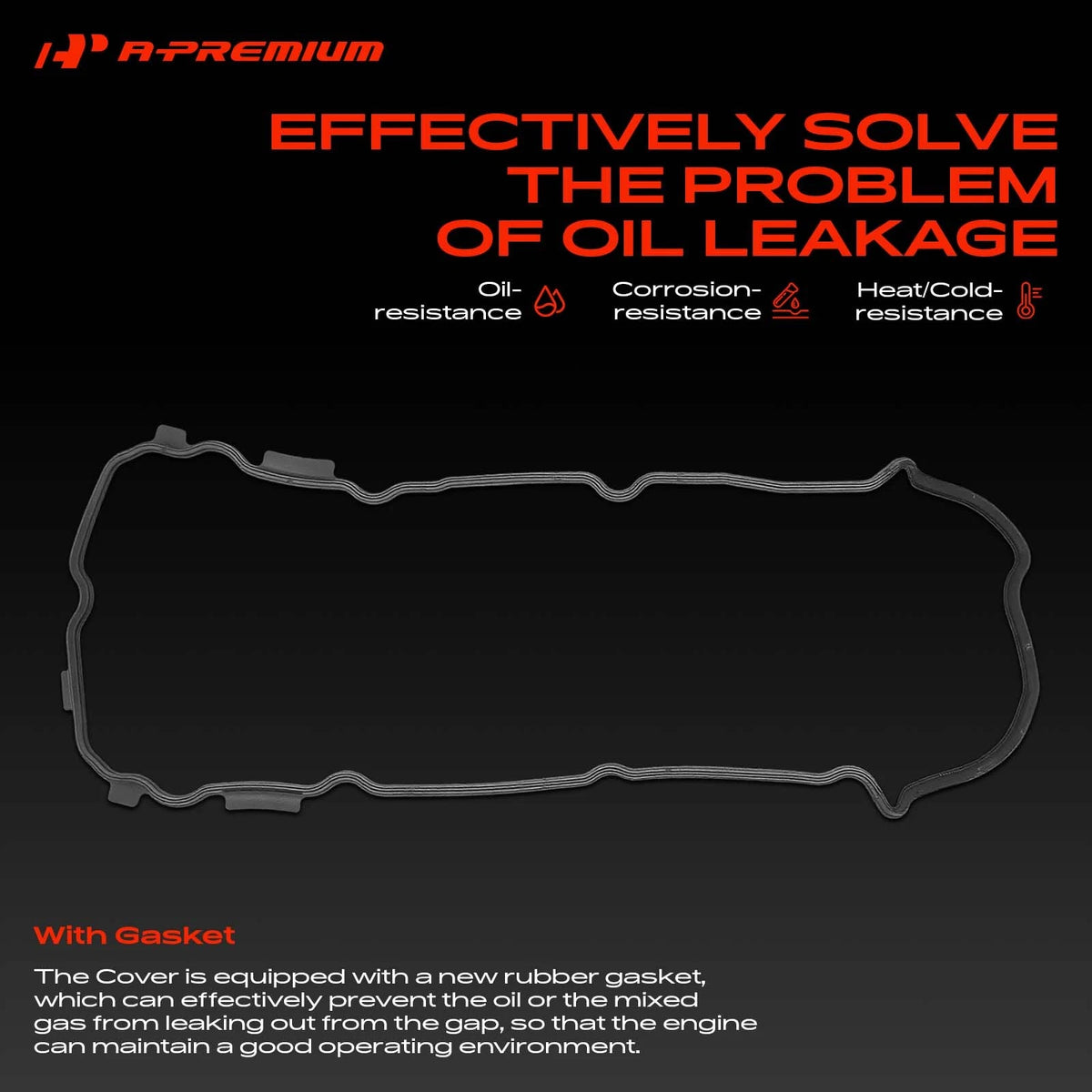 A-Premium Left Engine Valve Cover w/ Gasket for Nissan Murano (2009–2014) 13264JP01B, 264-995