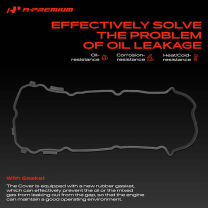 A-Premium Left Engine Valve Cover w/ Gasket for Nissan Murano (2009–2014) 13264JP01B, 264-995