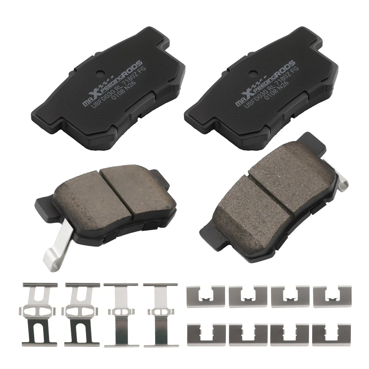 Set of 4 Rear Ceramic Brake Pads for Honda Accord Civic CR-Z Prelude S2000 (D537)