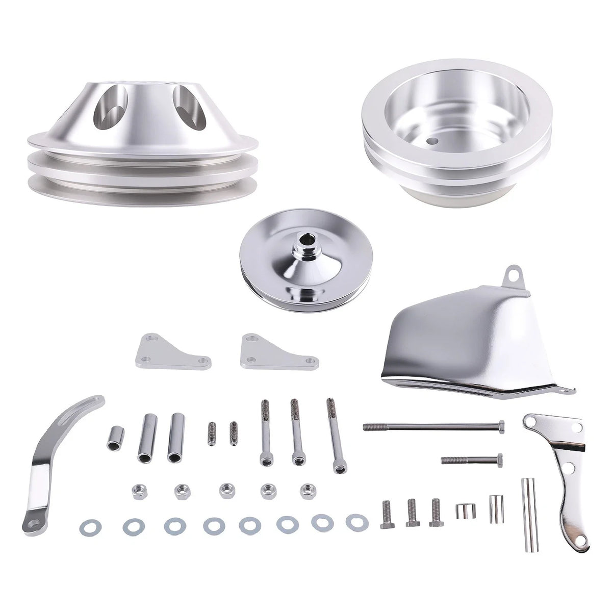 Water Pump Pulley Bracket Kit for Small Block Chevy (262–350)