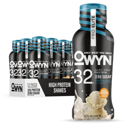 Pack of 12 OWYN Pro Elite Vanilla 12 Fl Oz Protein Shakes