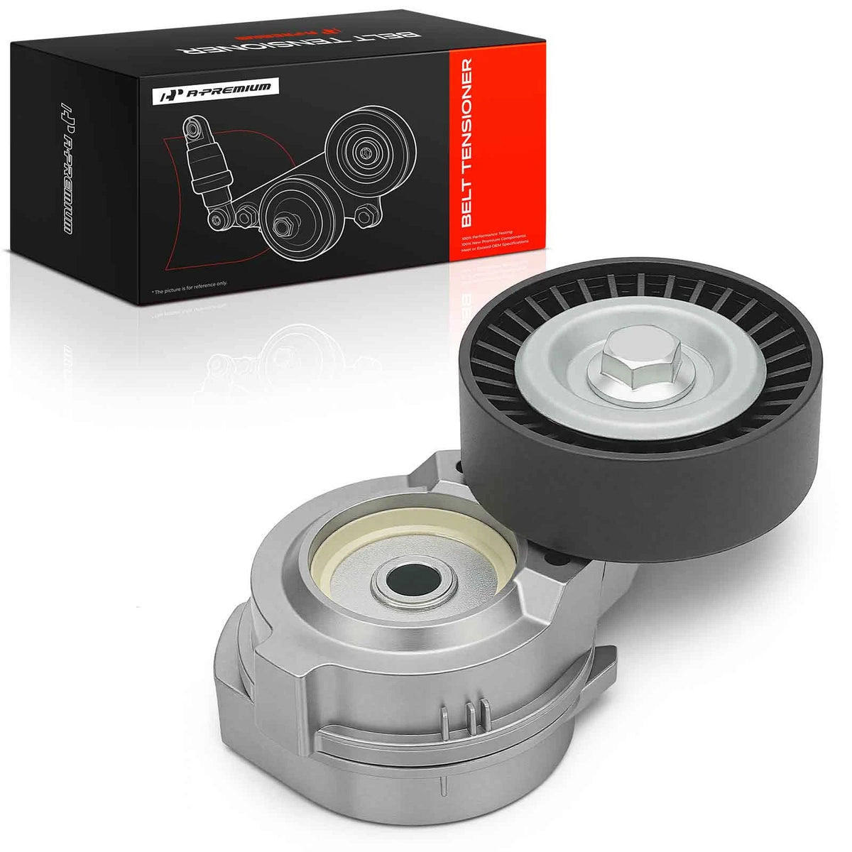 Belt Tensioner Assembly with Pulley for Chrysler PT Cruiser (2001–2010) APV2490, 04668509AB, 04668509AC, 04668509AD