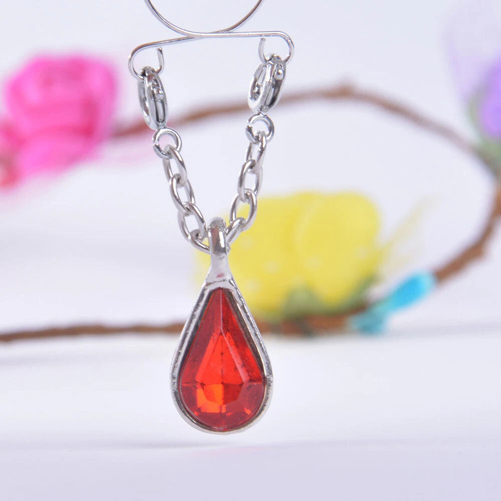 6 Pair Non-Piercing Dangle Nipple Rings for Women