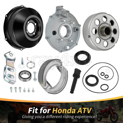 Rear Brake Panel & Drum for Honda Fourtrax 300 TRX300 TRX300FW (1988–2000) 43100-HC4-010