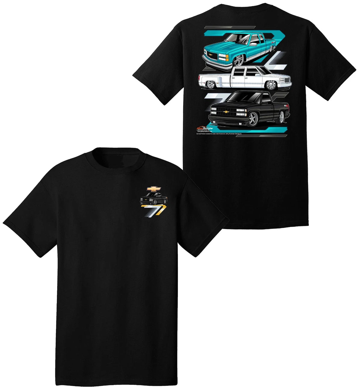 Black Licensed T-Shirt for Chevrolet Silverado (2014–2018)