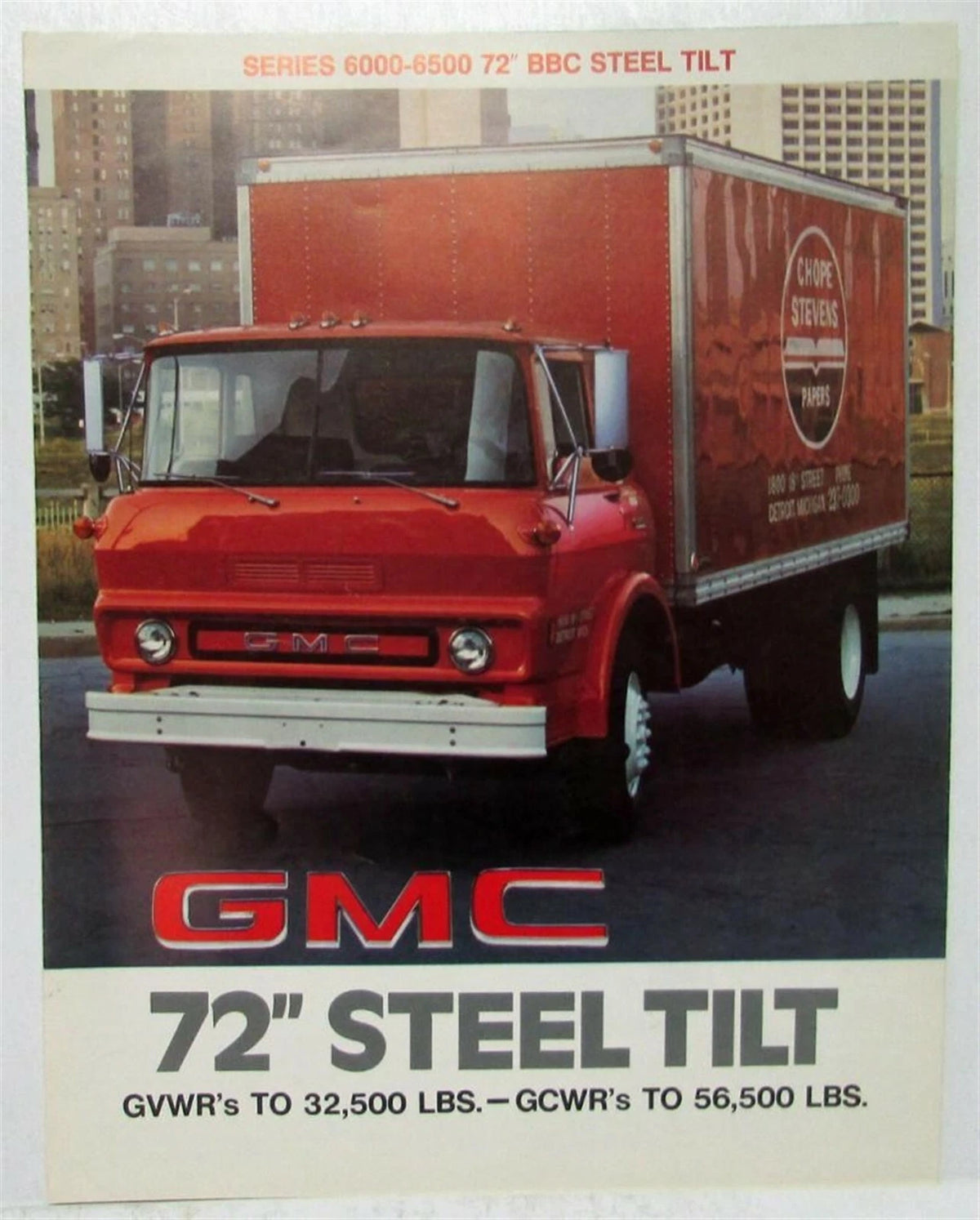 Steel Tilt Truck Sales Brochure for GMC (1977)