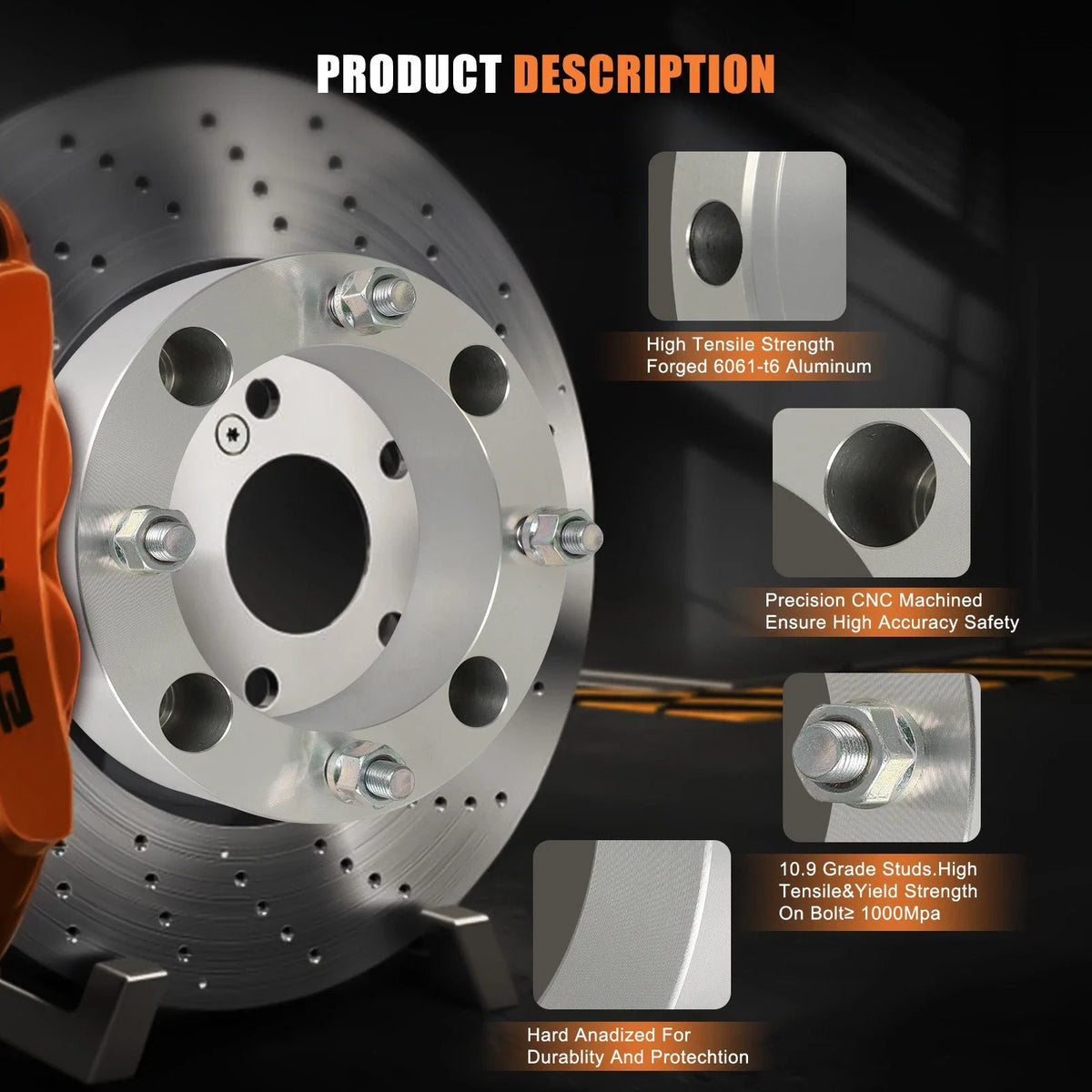 2X 2" Wheel Spacers for Polaris RZR XP 1000, RZR 900 Trail (2015–2018)