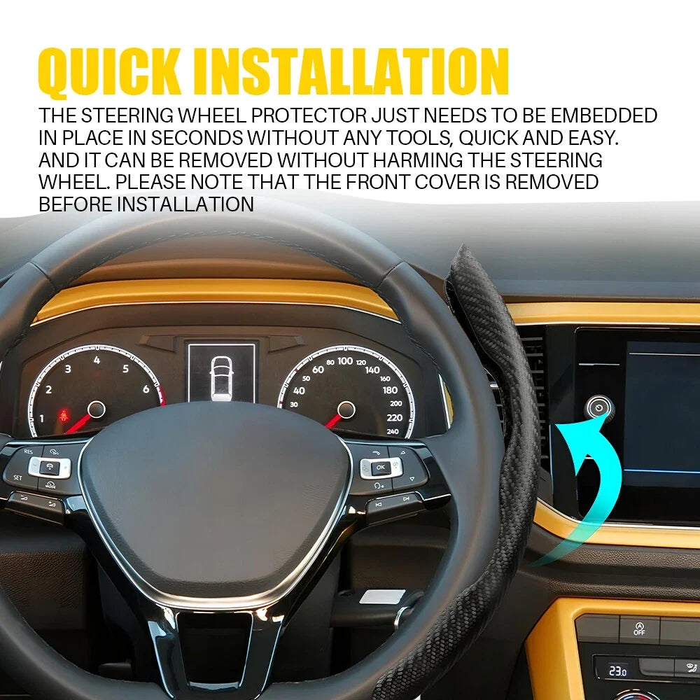 Carbon Fiber Steering Wheel Cover for Mercedes-Benz (2010–2023) 2PC