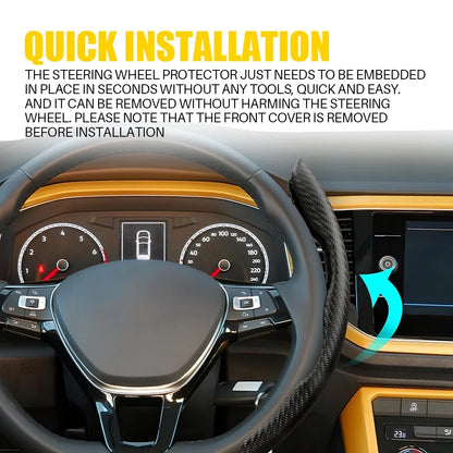 Carbon Fiber Steering Wheel Cover for Mercedes-Benz (2010–2023) 2PC