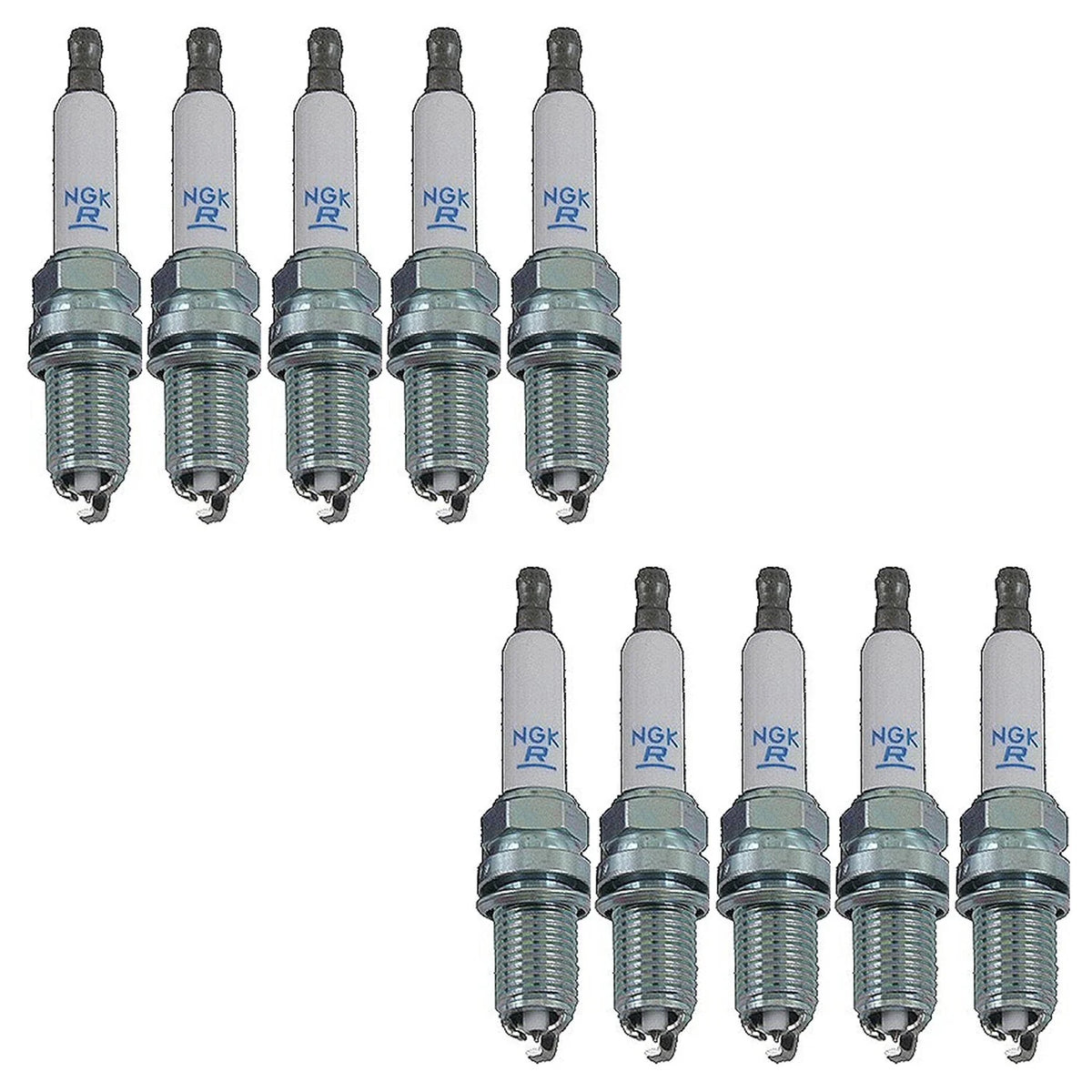 Set of 10 NGK Laser Platinum Spark Plugs PFR6WT for Audi S6 S8 (2007–2011)