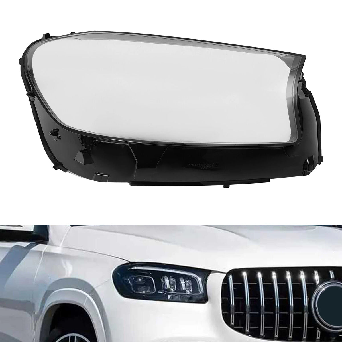 Right Headlight Lens Cover for Mercedes-Benz GLS (2020–2023)