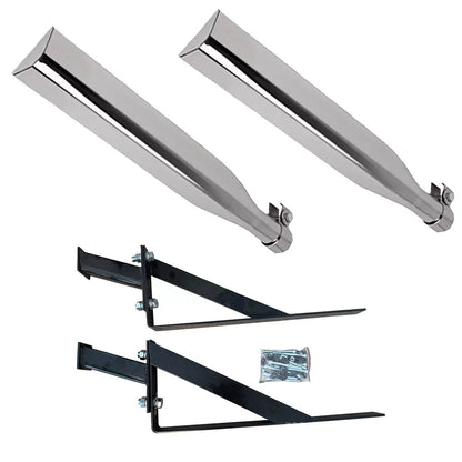 Set of 2 Half Tandem Mudflap Mounting Bracket Kit for Peterbilt Kenworth Freightliner (902-058K2+902-080)