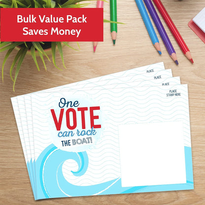 Bulk Voter Postcards 4x6” for Elections (100 Count) - One Vote Can