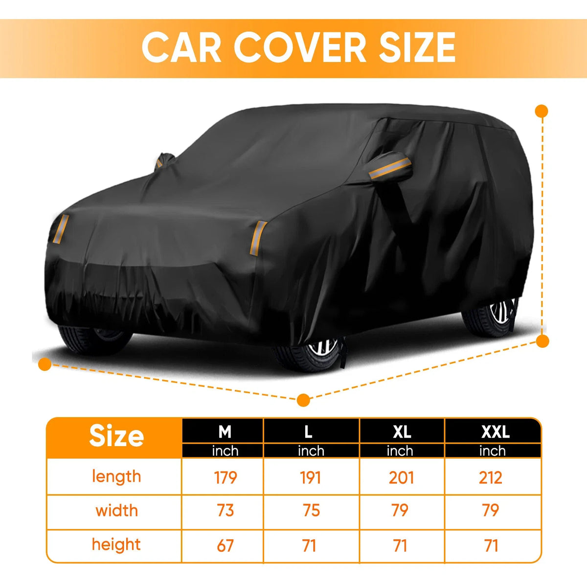 Universal Full SUV Car Cover Waterproof Outdoor Rain Dust UV Protection