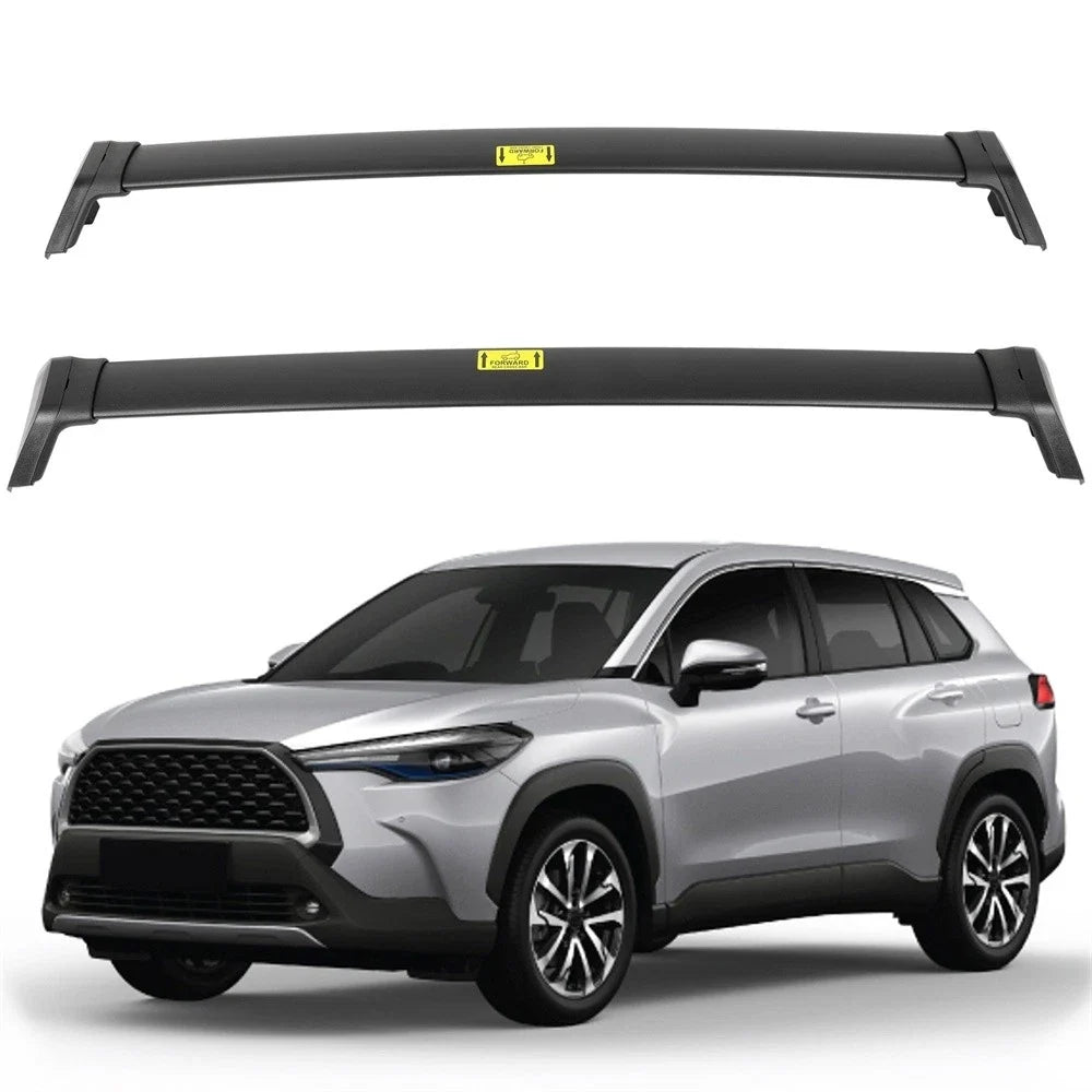 Set of 2 Aluminum Roof Rack Cross Bars for Toyota Corolla Cross (2020+)