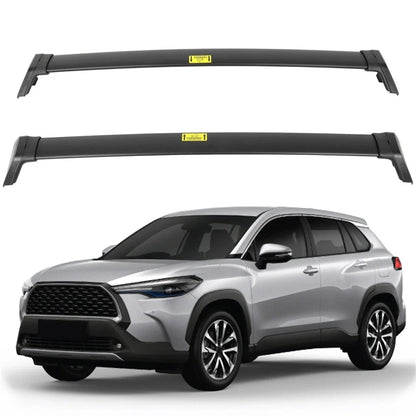 Set of 2 Aluminum Roof Rack Cross Bars for Toyota Corolla Cross (2020+)