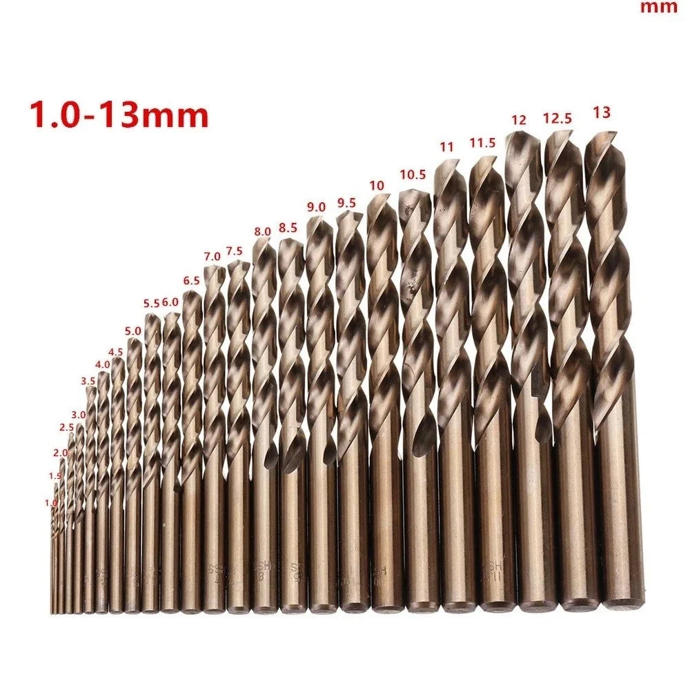 1mm-13mm HSS Drill Bit Set for M35 Stainless Steel