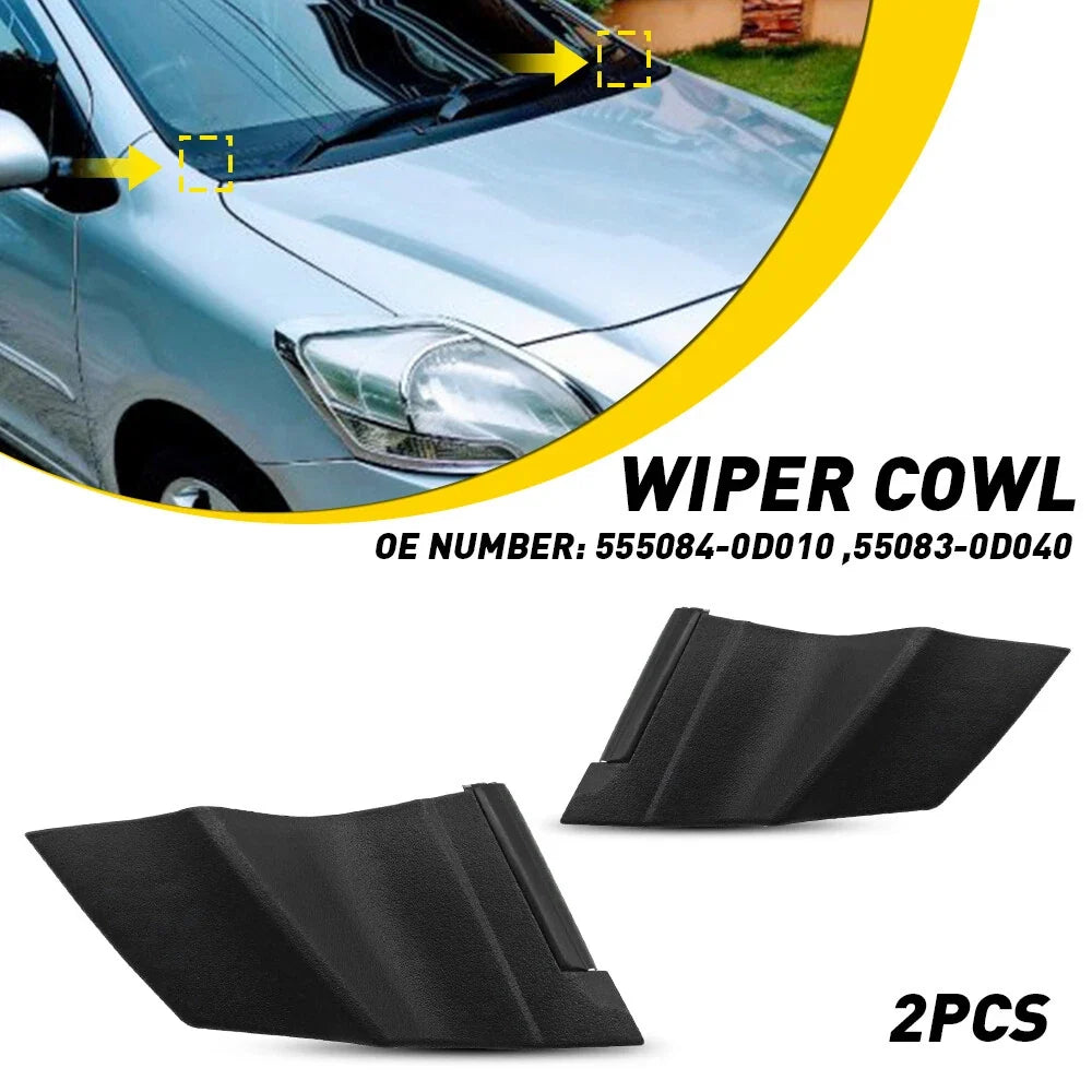 2X Windshield Wiper Side Cowl Cover Trim for Toyota Yaris (2006–2010)