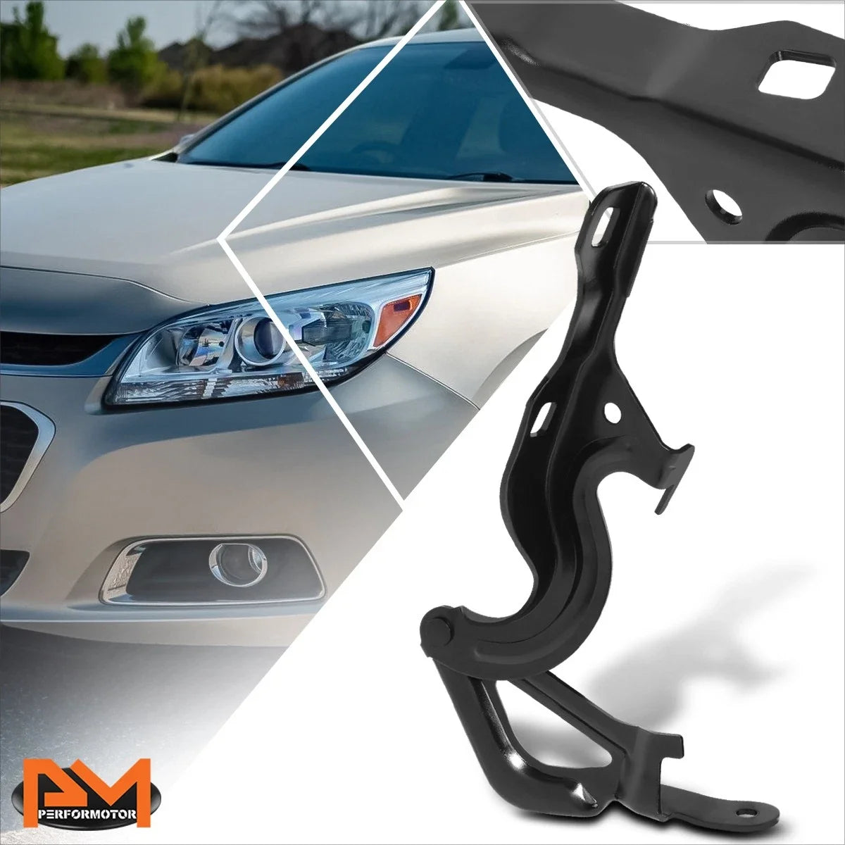Left Driver Side Steel Engine Hood Hinge for Chevy Malibu Limited (2013–2016)