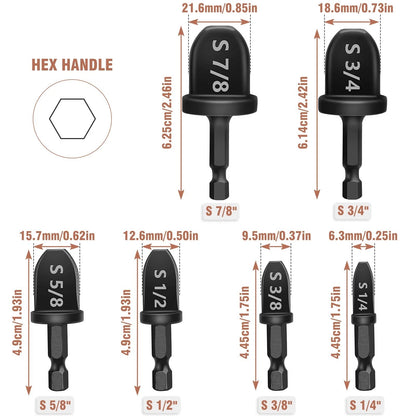 8PCS Copper Pipe Cutter Expander Drill Bit Tools Set for HVAC