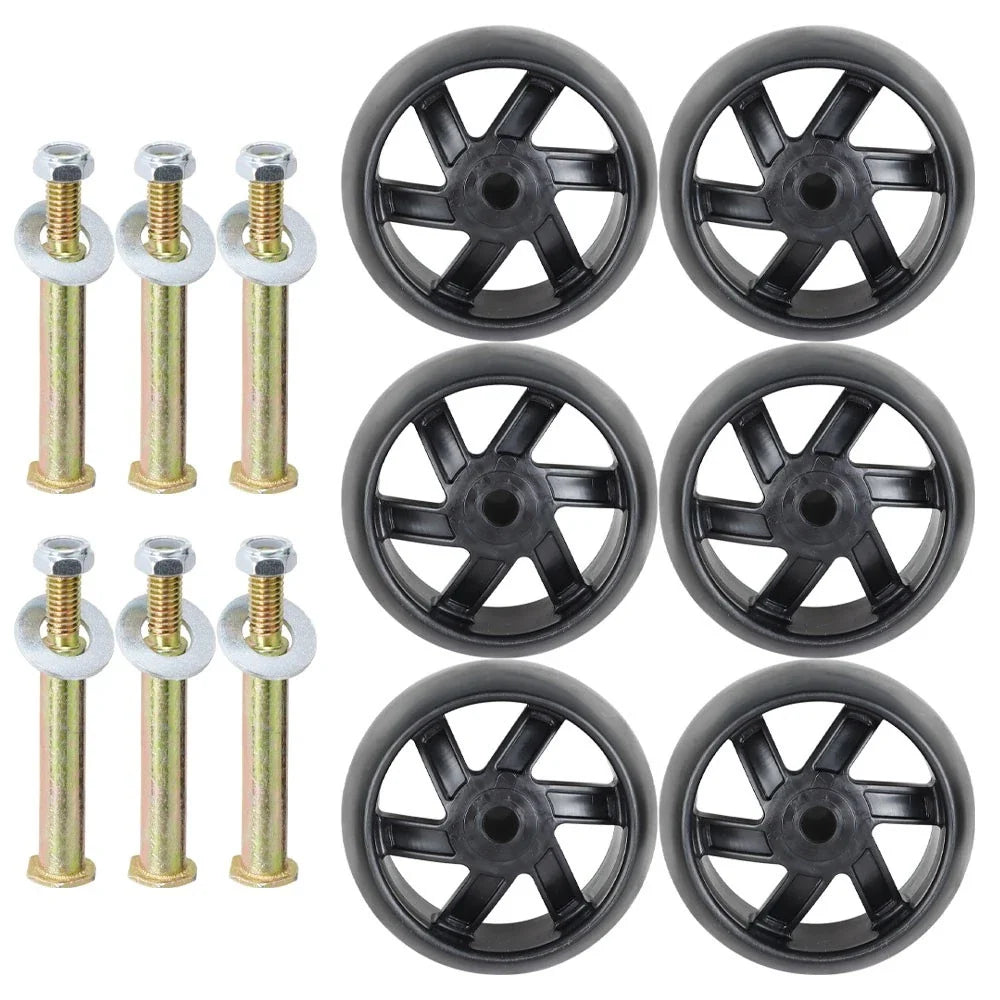 Set of 6 Deck Wheels & Hardware Kit for Husqvarna (589527301, AYP, Sears 174873)
