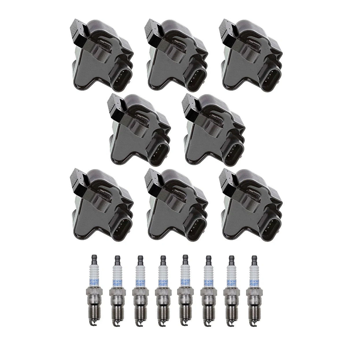 Set of 8 Ignition Coils & Platinum Spark Plugs for Avalanche 1500 2500 H2 (2001–2006)
