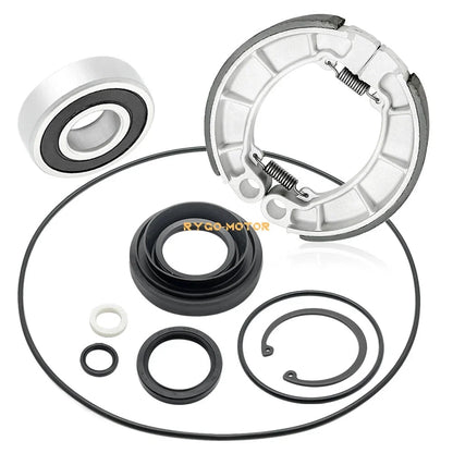 Rear Brake Drum Bearing Seals Shoes Kit for Honda Rancher 420, Foreman 500, 520