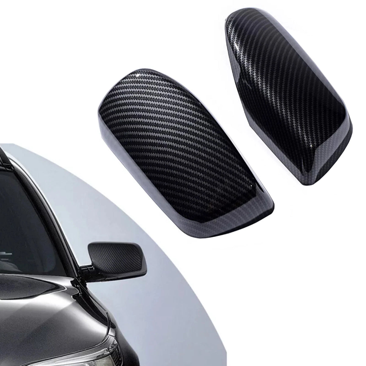 2Pcs Carbon Fiber Side Mirror Cover for BMW E60 (2004–2007)