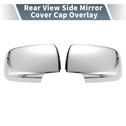 Pair Rearview Mirror Cover Overlay Chrome for Nissan X-Trail Rogue (2008–2013)