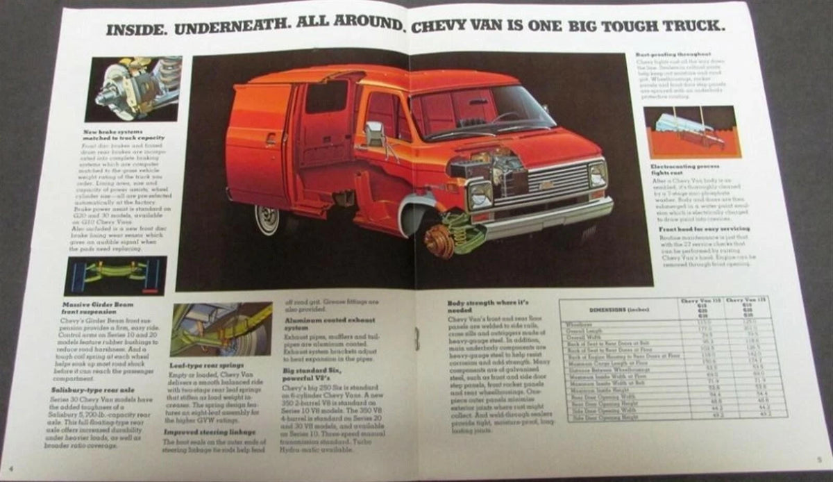 Chevrolet Chevy Van Truck Sales Brochure for 1974