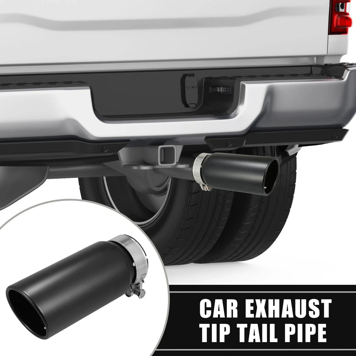 2.8" Inlet 8.5" Length Exhaust Tip Tailpipe for Toyota Tacoma (2005–2023)