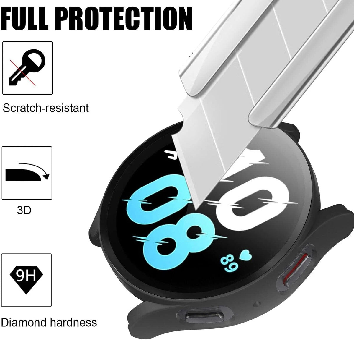 2X Tempered Glass Screen Protector for Samsung Galaxy Watch 4 5 6 7