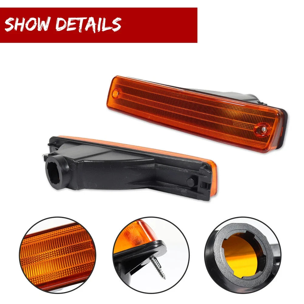 OE-Style Amber Lens Front Bumper Turn Signal Lights for Honda CRX (1990–1991)
