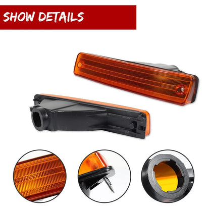 OE-Style Amber Lens Front Bumper Turn Signal Lights for Honda CRX (1990–1991)