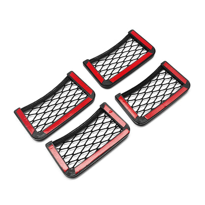 Set of 4 Elastic Net Bag Phone Holders for Car Interior - One Touch System