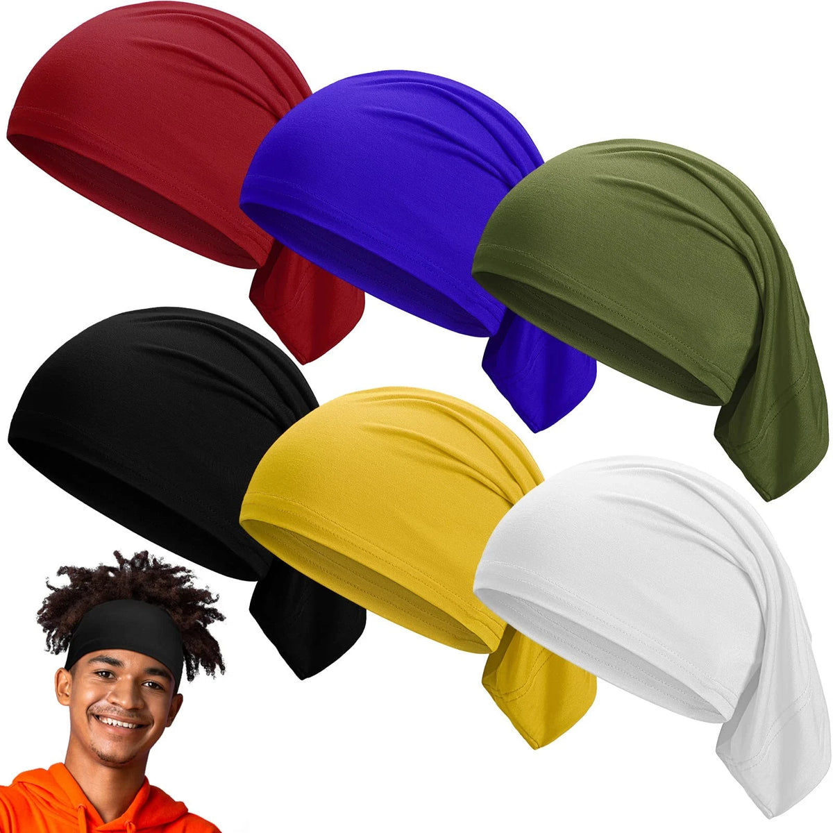 6X Dreadlock Bands for Sleep - Cute Color (Pack of 1)