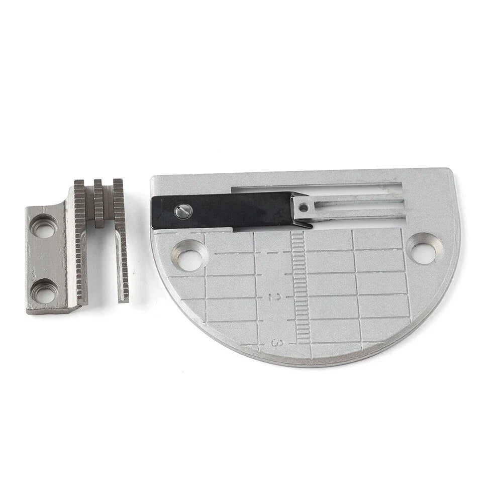Set of 1 Flat Car Anti-Crease Needle Plate & Feed Dog for Juki DDL-5550, 8300