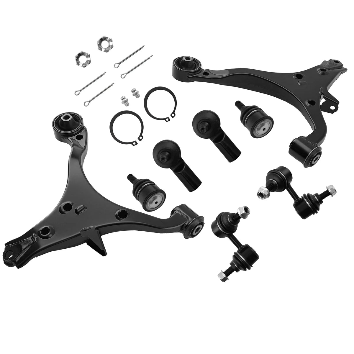 Front Lower Control Arms & Tie Rods Suspension Kit for Honda Civic Coupe (2001–2005)