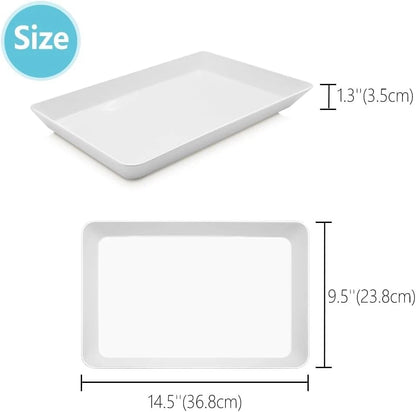 Set of 4 Serving Trays for Veggies, Fruits, Snacks, Desserts