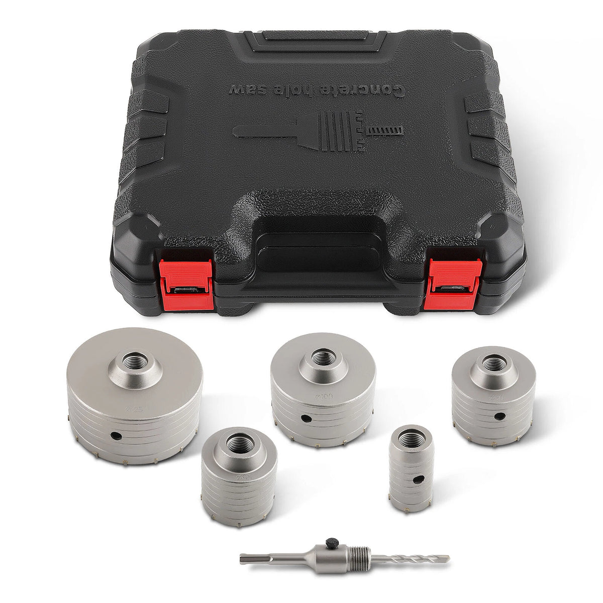 6x Concrete Hole Saw Kit 5 Inch for SDS Plus Drill Bits (XNAKE9)