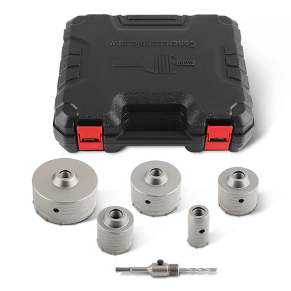 6x Concrete Hole Saw Kit 5 Inch for SDS Plus Drill Bits (XNAKE9)