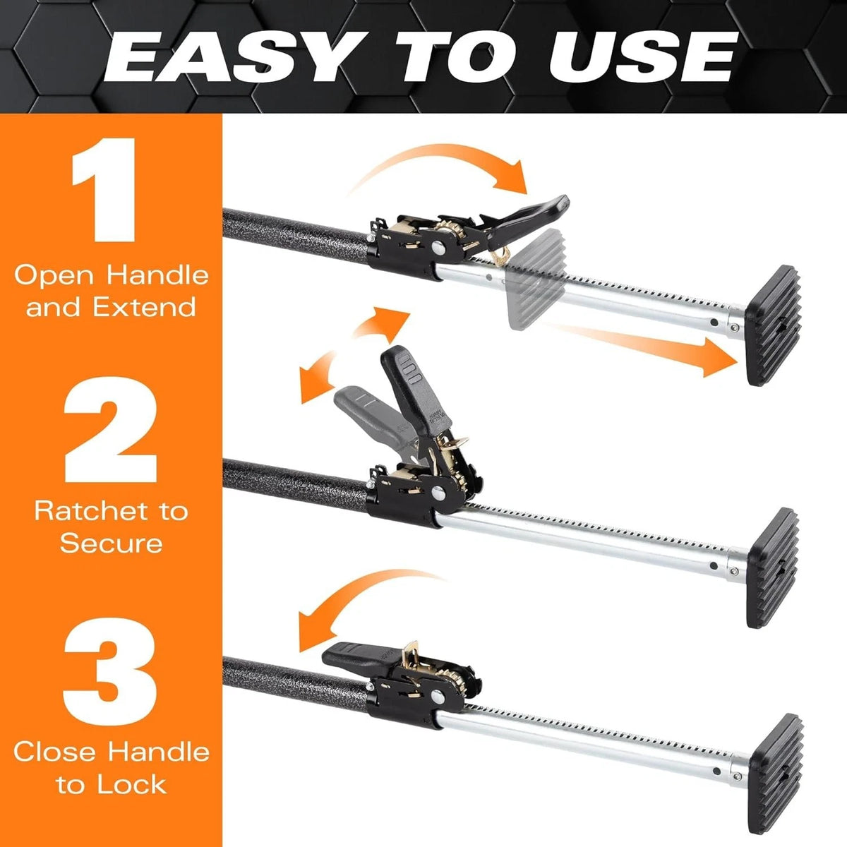 Ratcheting Cargo Load Bar for Pickup Truck Bed & SUV (40"-70") 05059