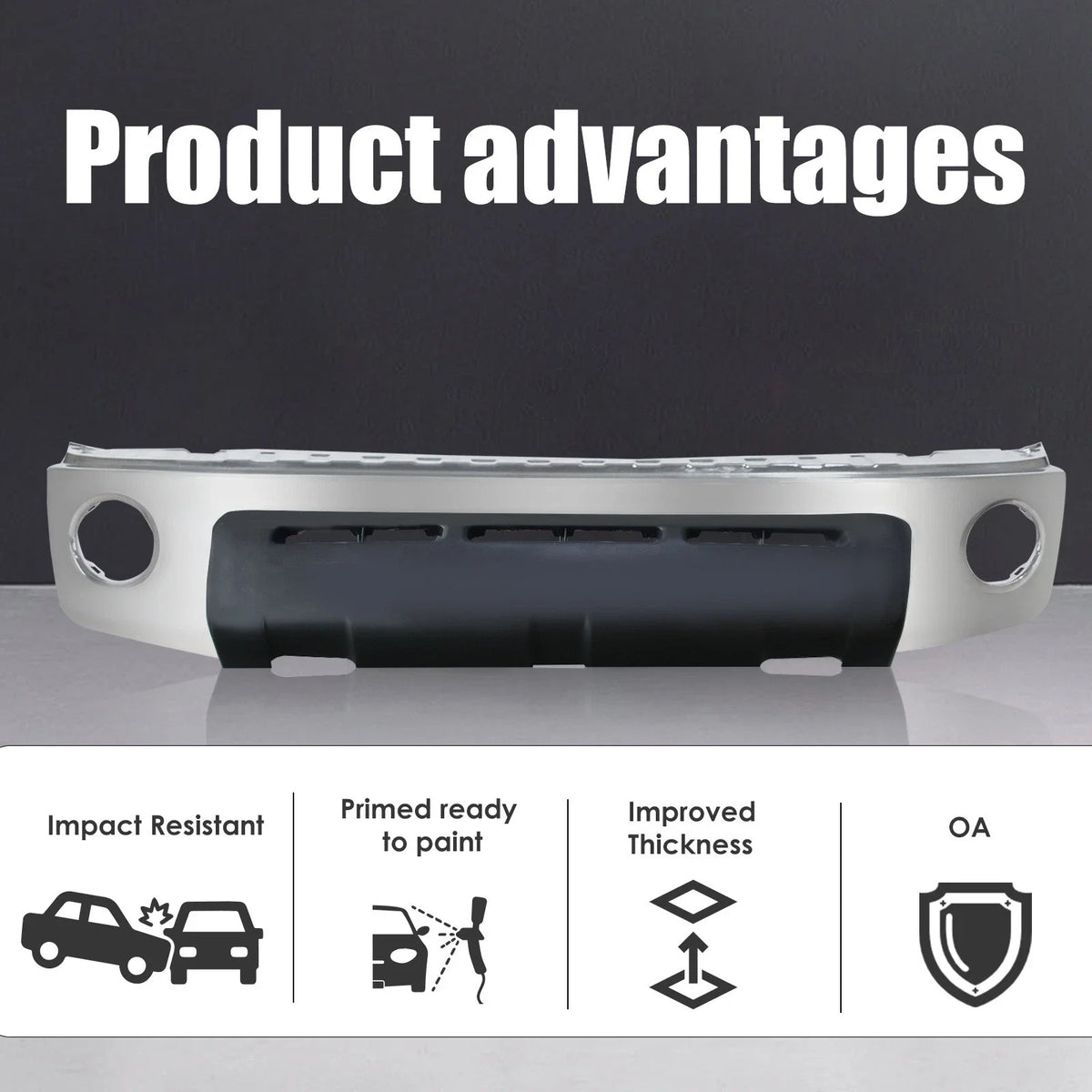Chrome Steel Front Bumper Face Bar for Toyota Tundra (2007–2013)