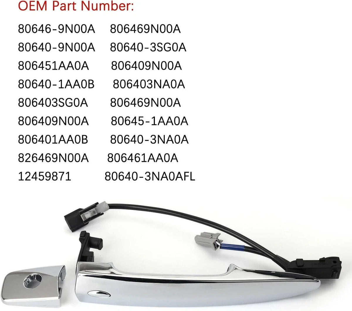 Front Left Exterior Door Handle for Nissan Sentra (2017–2018)