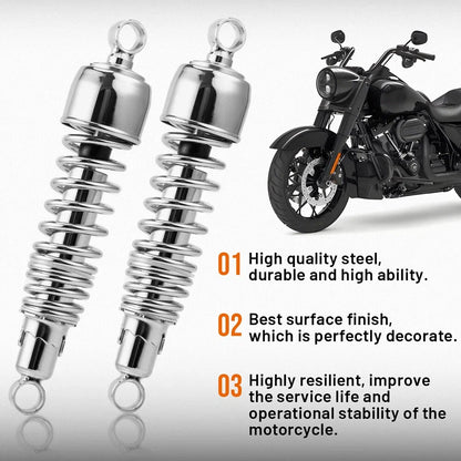 Chrome Rear Shocks for Harley Sportster 1200 Custom XL1200C (2004–2012)