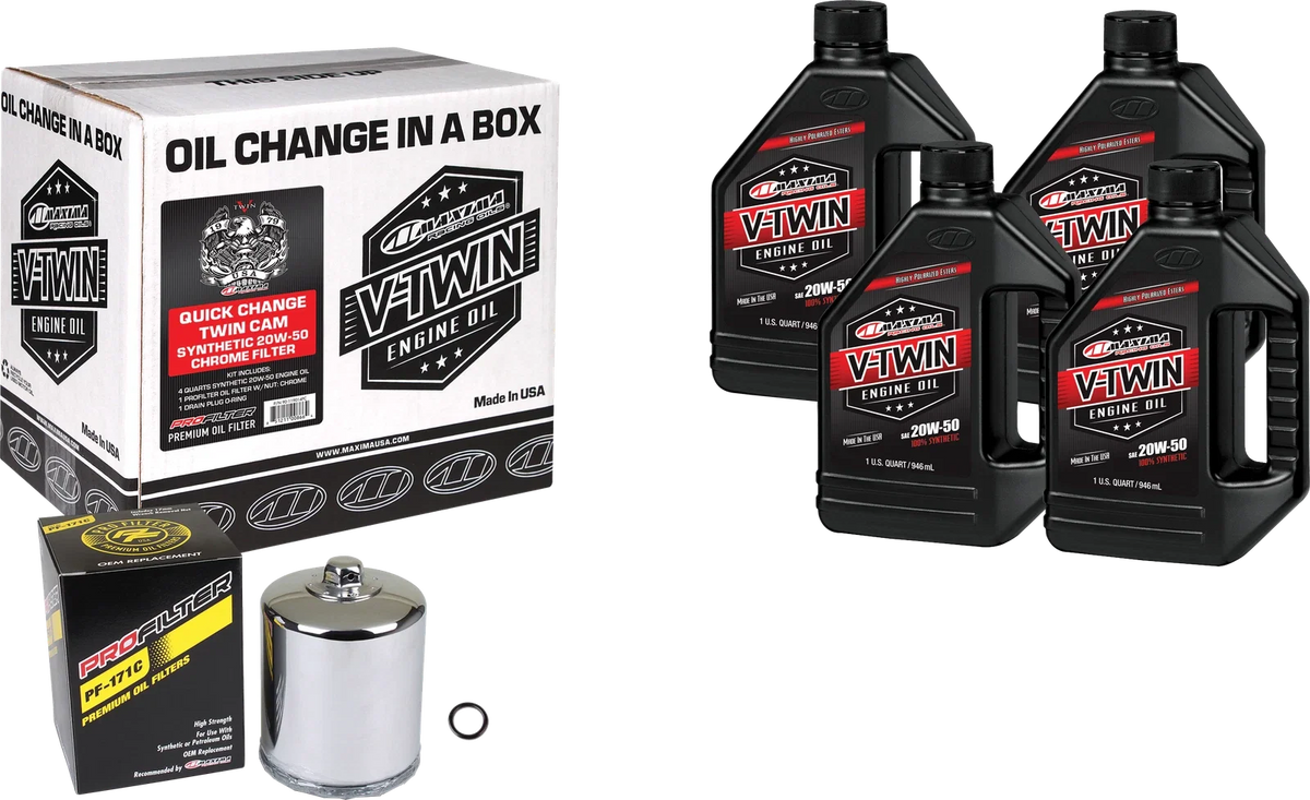 Oil Change Kit for Harley-Davidson Maxima V Twin (1990–2023) Chrome